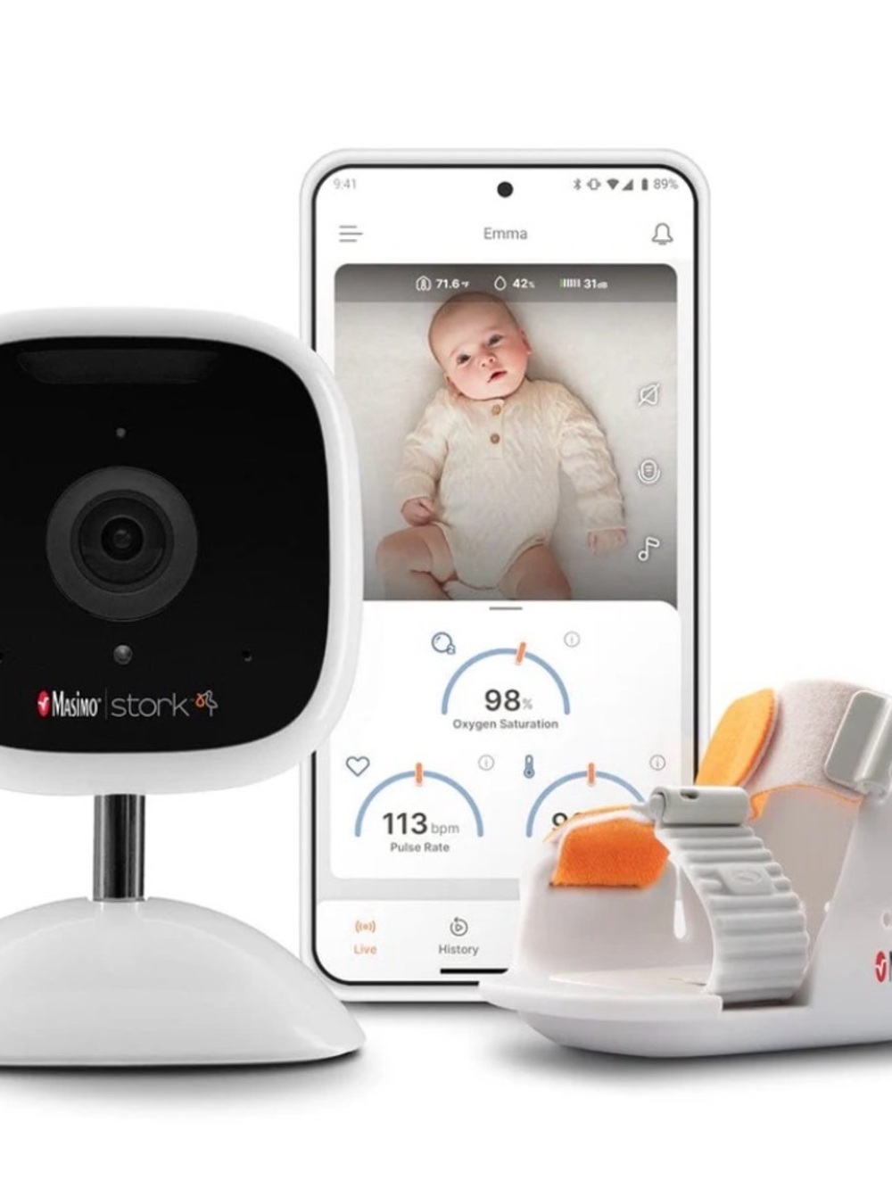 Masimo Stork Vitals Stork Vitals+ Smart Home Baby Monitoring System - NWT
